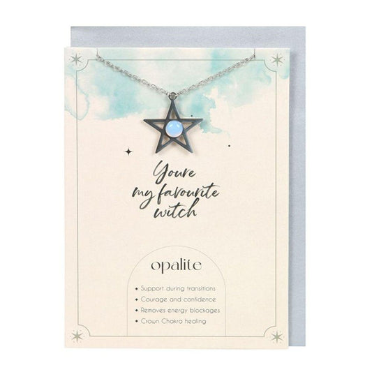 Opalite Star Necklace Card - DuvetDay.co.uk