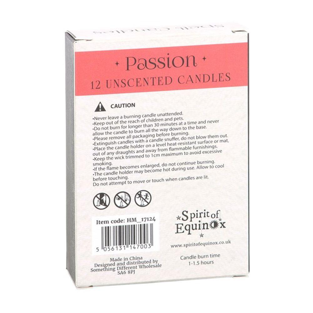 Pack of 12 Passion Spell Candles - DuvetDay.co.uk