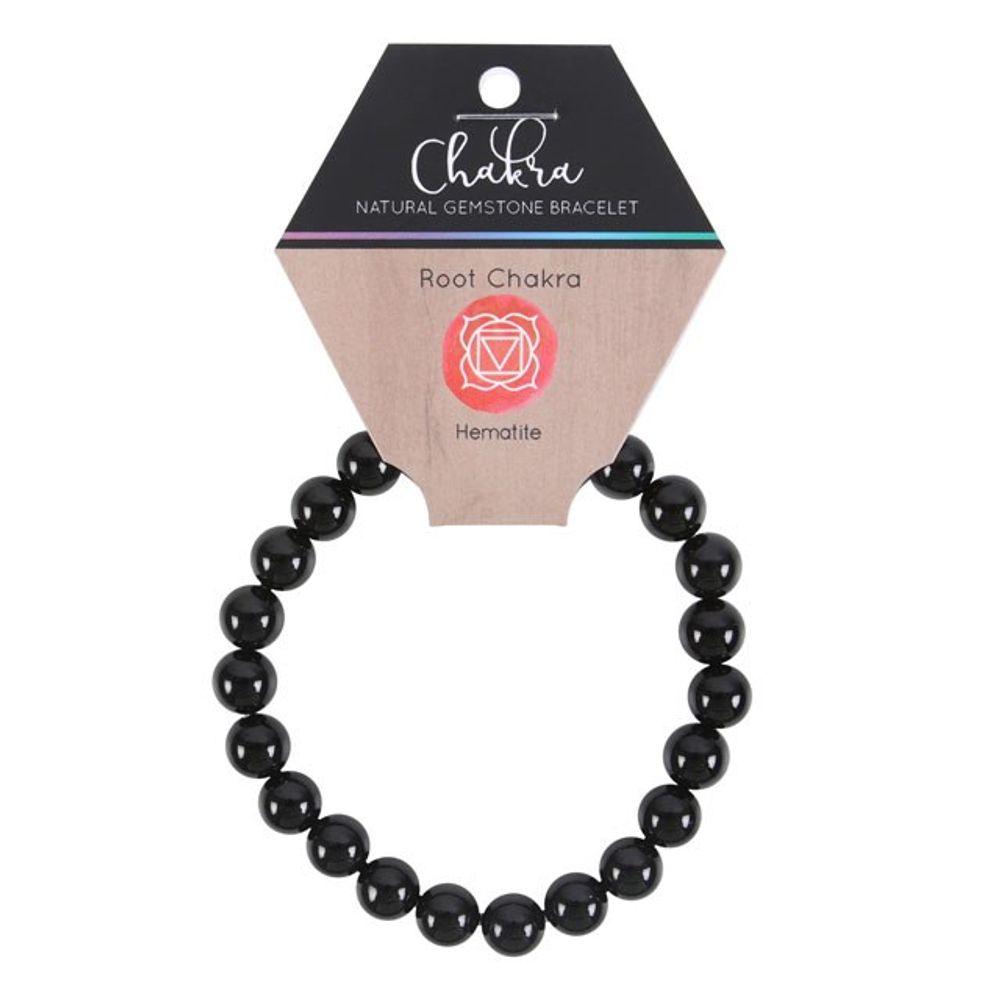 Root Chakra Hematite Gemstone Bracelet - DuvetDay.co.uk