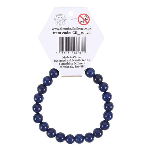 Throat Chakra Lapis Lazuli Gemstone Bracelet - DuvetDay.co.uk