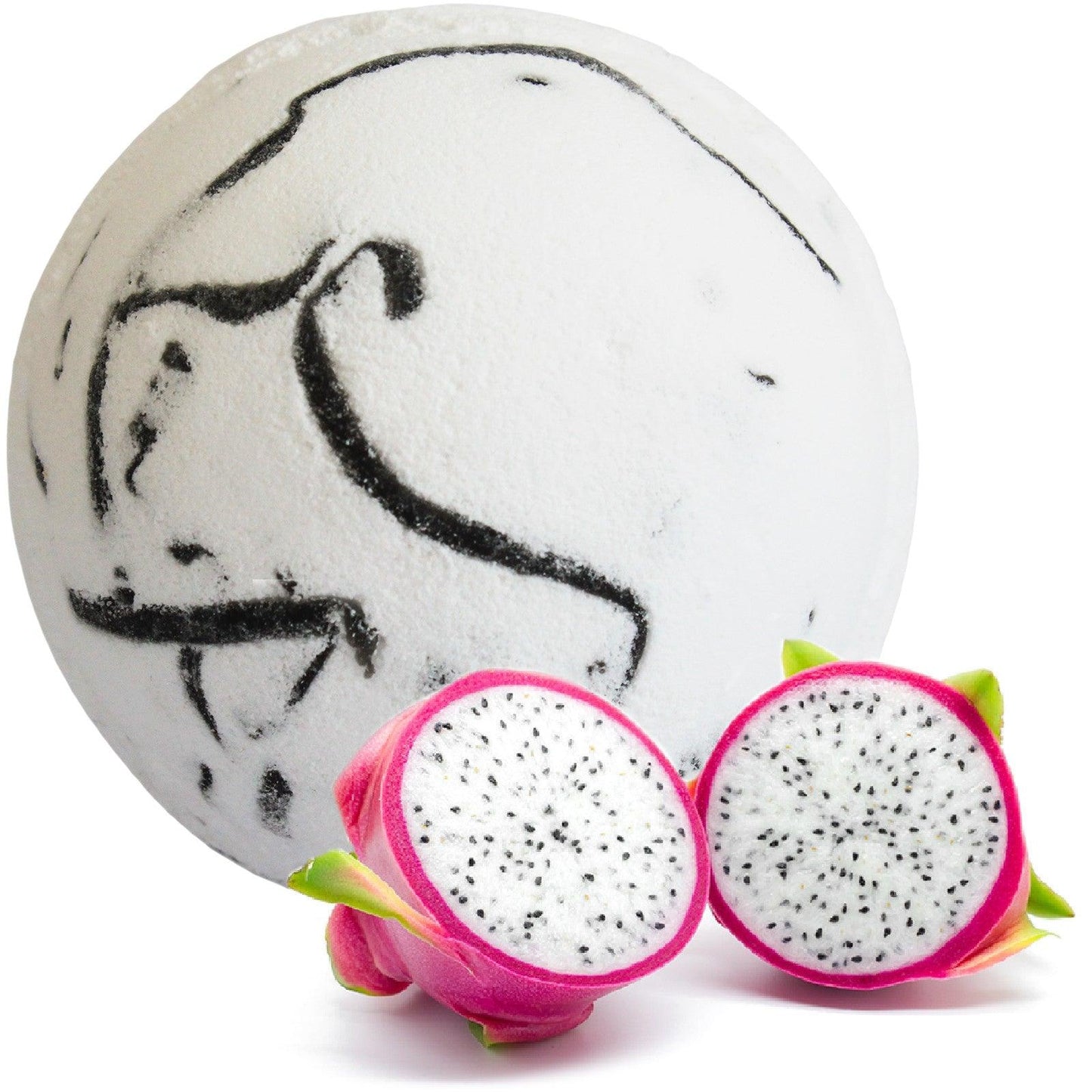 Tropical Paradise Coco Bath Bomb - Dragon Fruit - DuvetDay.co.uk