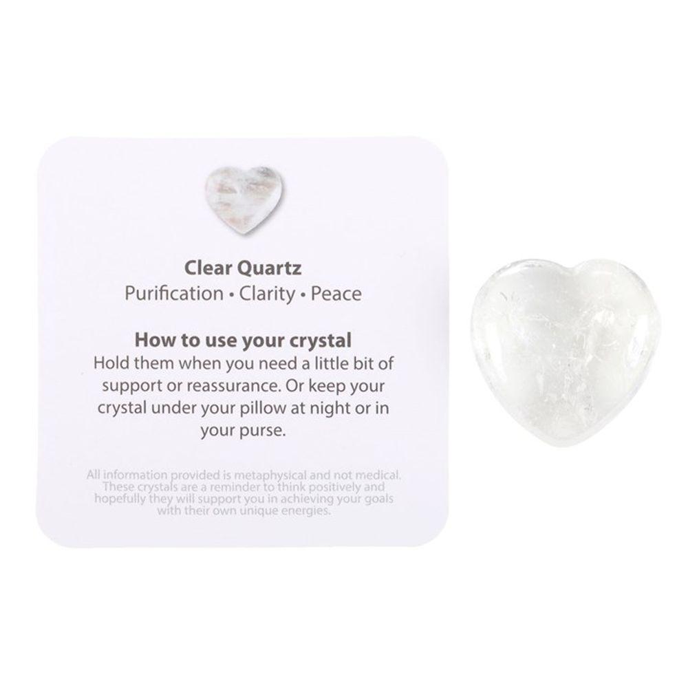 You Rock Clear Quartz Crystal Heart in a Bag - DuvetDay.co.uk